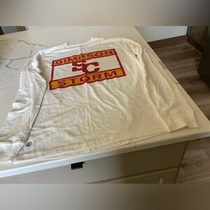 Women Simpson college storm white red gold long sleeve graphic shirt FALL RUSH s